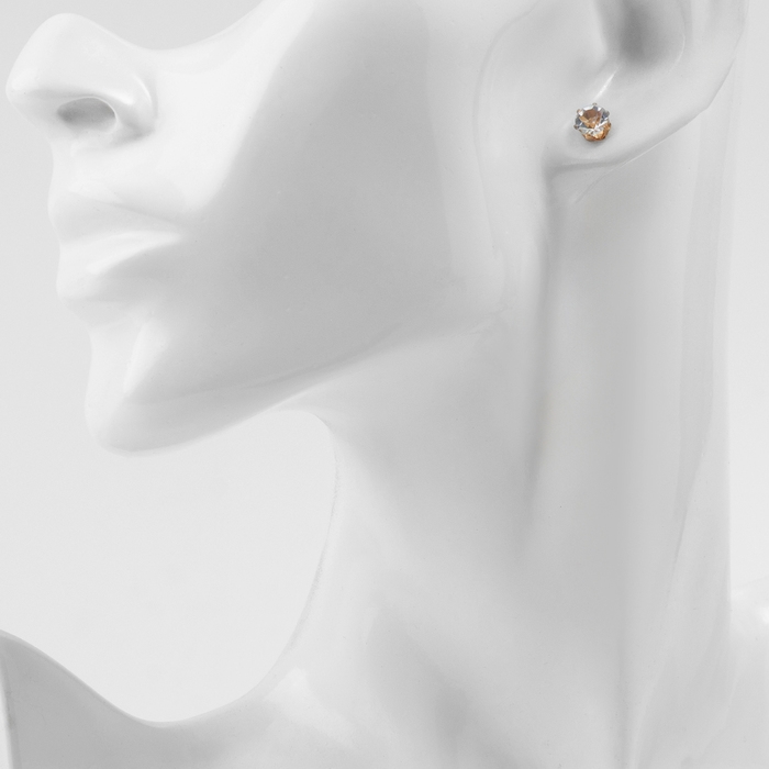 Набор 6 предметов: 5 пар серьги,1 браслет &laquo;Сердце&raquo;, цвет белый в золоте