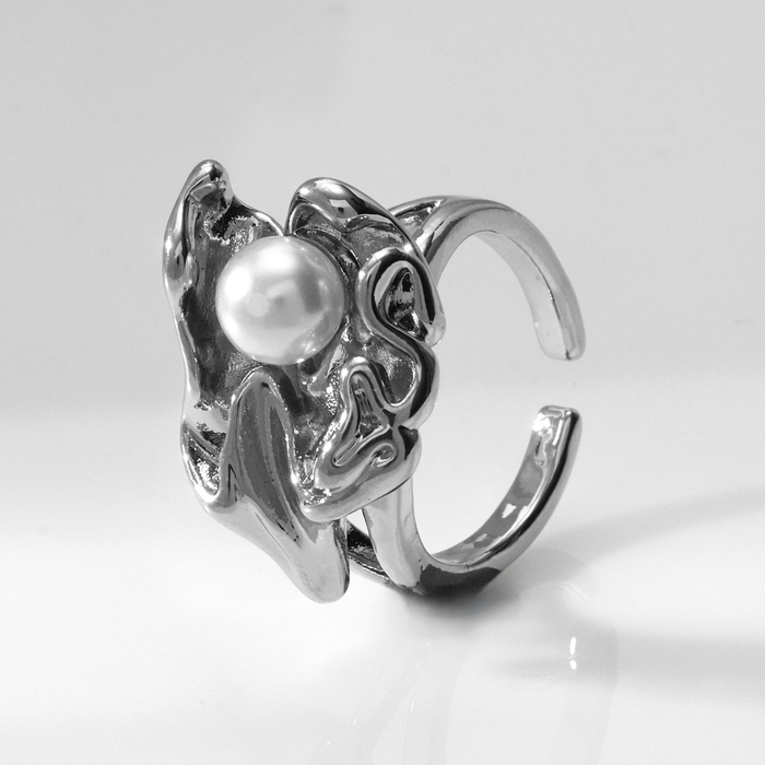 Кольцо с жемчугом &laquo;Тренд&raquo; пандора, цвет серебро, безразмерное
