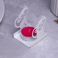 Подсвечник "Кошечка"  6,5х5,5х7см, белый