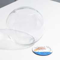 Ваза для цветов шар &laquo;Цветок&raquo; с подставкой, 18 х 14,7 см, 800 мл.