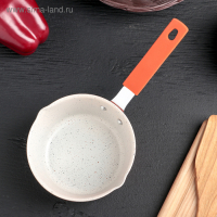 Ковш &laquo;Мрамор светлый&raquo;, 450 мл, силиконовая ручка, антипригарное покрытие, цвет МИКС