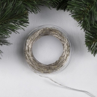 Гирлянда «Нить» 50 м роса, IP44, серебристая нить, 500 LED, свечение белое, 8 режимов, 31 В Гирлянда «Нить» 50 м роса, IP44, серебристая нить, 500 LED, свечение белое, 8 режимов, 31 В