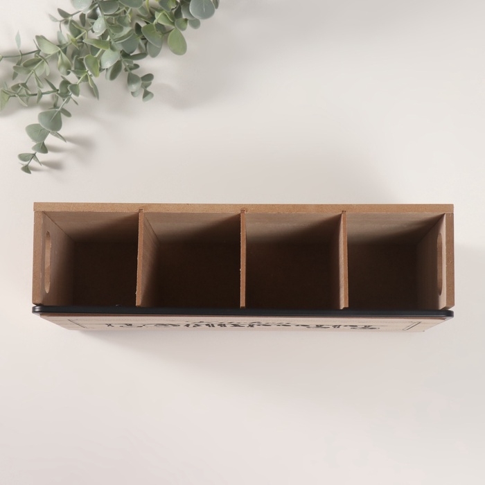 Подставка дерево с делениями Подставка дерево с делениями "Кухонные принадлежности" 7,5х30х15 см