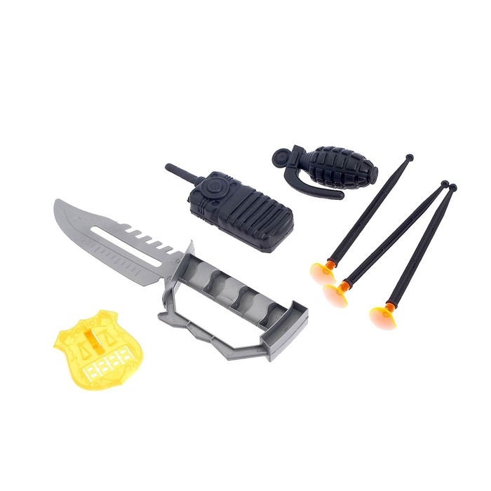 Набор полицейского «Спецназ», 5 предметов, автомат стреляет присосками Набор полицейского «Спецназ», 5 предметов, автомат стреляет присосками