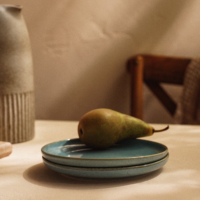 Набор тарелок фарфоровых SL Home &laquo;Аззура&raquo;, d=20,3 см, цвет бирюзовый