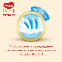 Трусики-подгузники Huggies Elite soft 3 размер 6-11 кг. 48 шт. Трусики-подгузники Huggies Elite soft 3 размер 6-11 кг. 48 шт.