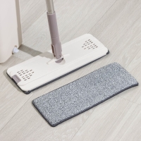 Швабра с отжимом и ведро Доляна: ведро с 2 отсеками 21&times;18&times;37, швабра 32&times;12&times;128 см, отсек= 4 л, дополнительная насадка из микрофибры