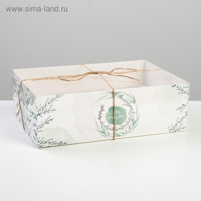 Коробка для капкейка, кондитерская упаковка, 6 ячеек &laquo;Для тебя&raquo;, 23 х 16 х 7.5 см