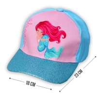 Кепка детская для девочки Miracle, цвет голубой, р-р. 52-54 Кепка детская для девочки Miracle, цвет голубой, р-р. 52-54