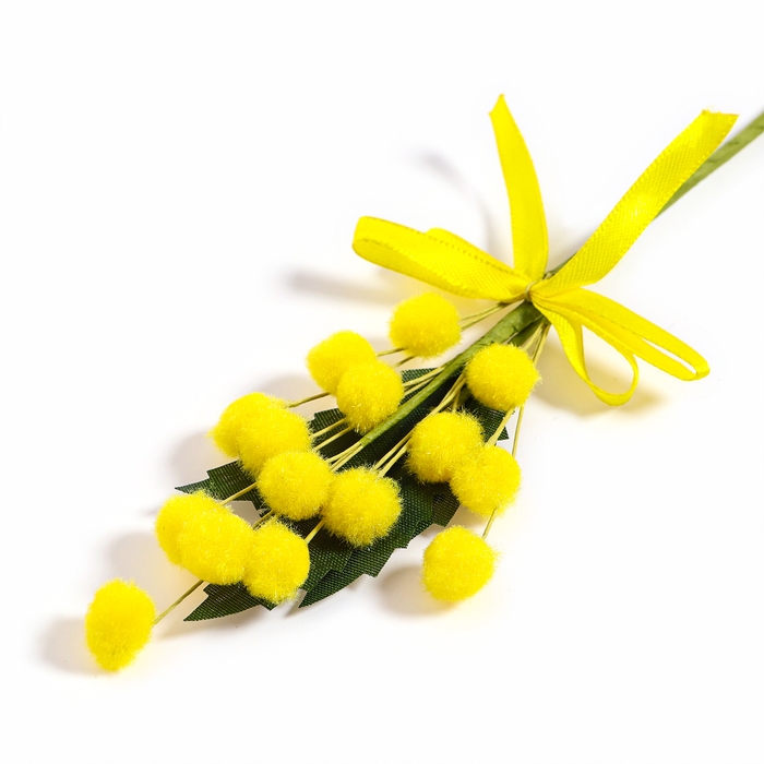Декоративная веточка &laquo;Мимозы с лентой&raquo;, 20 &times; 8 &times; 2,5 см