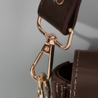 Ручка для сумки, с карабинами, 100 &plusmn; 1 см &times; 2,5 см, цвет коричневый