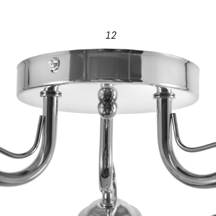 Люстра 2012/3 E27 60Вт серебро 47х47х27 см