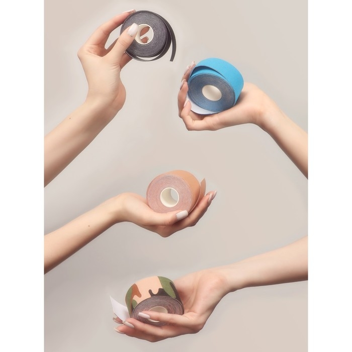 Кинезио-тейп, 2,5 см &times; 5 м, цвет синий