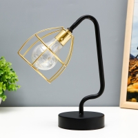 Ночник "Лофт" LED от батареек 3хАА чёрно-золотой 25х20х10 см RISALUX Ночник "Лофт" LED от батареек 3хАА чёрно-золотой 25х20х10 см RISALUX