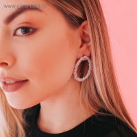 Серьги металл &laquo;Орбита&raquo;, цвет серебро