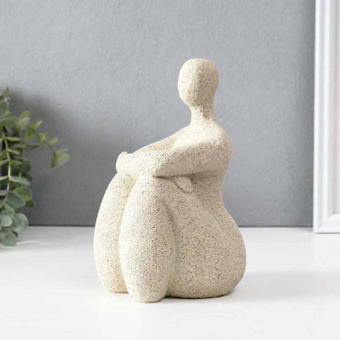 Сувенир полистоун "Лорен милая" белый 11,5х11х19 см