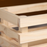 Кашпо деревянное 20&times;13&times;9.5 см "Classic", трёхреечное, натуральный Дарим Красиво