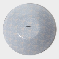 Салатник стеклянный Доляна &laquo;Золотое перо&raquo;, 1.1 л, 22,5&times;5 см, цвет чёрный