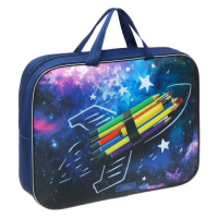 Папка с ручками текстильная А4, 350 х 270 х 70 мм, Calligrata "Космос"