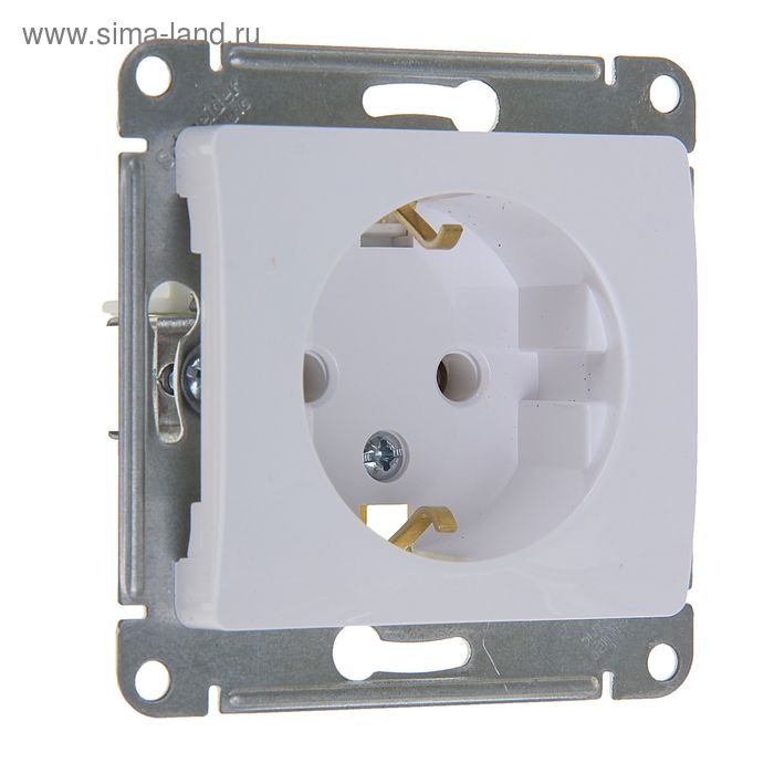 Розетка SE Glossa, 16 А, 250 В, встраиваемая, с з/к, IP20, белая, GSL000143 Розетка SE Glossa, 16 А, 250 В, встраиваемая, с з/к, IP20, белая, GSL000143