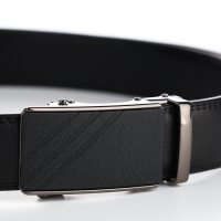 Ремень мужской, ширина 3,5 см, пряжка автомат, цвет чёрный