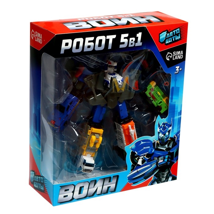 Робот &laquo;Воин&raquo;, трансформируется, собирается из 5 машинок