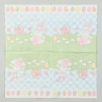 Салфетки бумажные &laquo;Белый кролик&raquo; с розовым бантиком, 33х33 см, набор 20 шт.