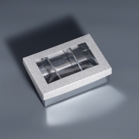 Коробка для 6 конфет серебро глиттер, 12 х 8,5 х 4 см. Кондитерская упаковка Коробка для 6 конфет серебро глиттер, 12 х 8,5 х 4 см. Кондитерская упаковка