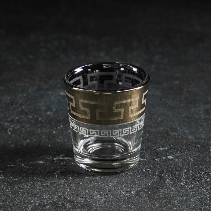 Набор питьевой &laquo;Нэро&raquo;, 7 предметов: графин-штоф 500 мл, стопка 50 мл, 6 шт, цвет напыления золотой