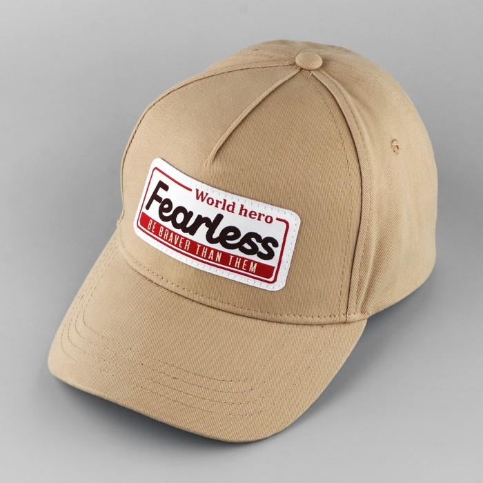 Кепка женская Fearless, цвет бежевый, р-р 56