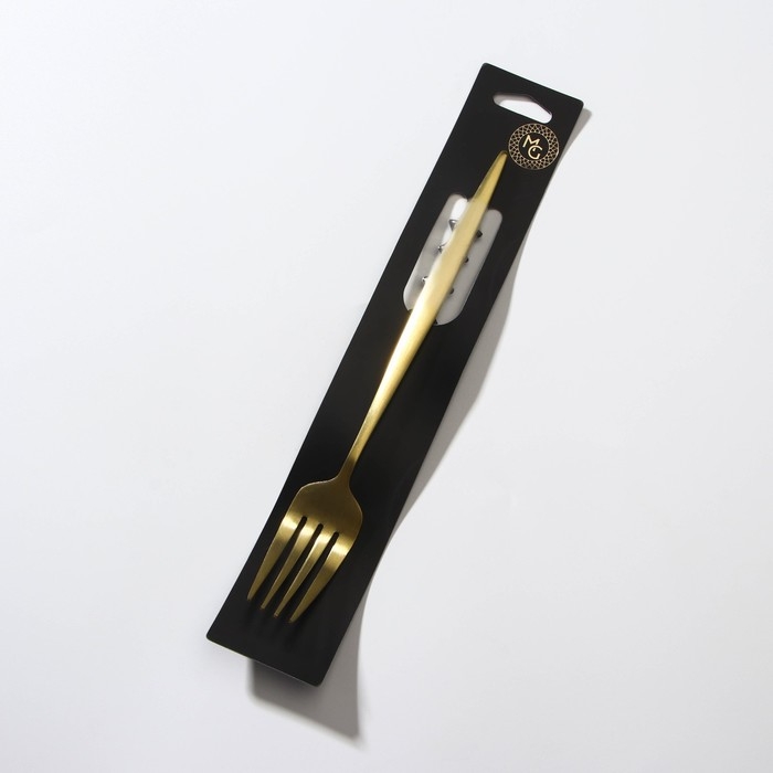 Вилка столовая из нержавеющей стали Magistro &laquo;Оску базис&raquo;, h=20,5 см, цвет золотой