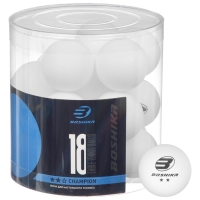 Мяч для настольного тенниса 2**, набор 18 шт., ABS, цвет белый Мяч для настольного тенниса 2**, набор 18 шт., ABS, цвет белый