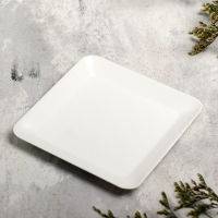 Подсвечник металл "Тарелка", 10х10х1,1 см, белый