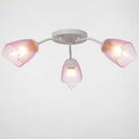 Люстра Оникс 3х15Вт E27 белый-розовый 50х50х15см BayerLux