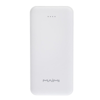 Внешний аккумулятор Maimi Mi1, 10000 мАч, 2 USB, MicroUSB, Type-C, 2.1 А, белый