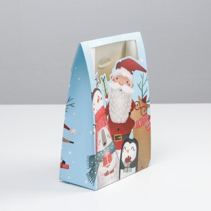 Коробка подарочная новогодняя складная &laquo;С новым счастьем&raquo;, 15 х 7 х 22 см, Новый год