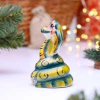 Сувенир "Змея Афина", гжель, цвет