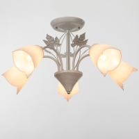 Люстра "Сусана" 5х15Вт Е27 белый/золото 58х58х32см BayerLux