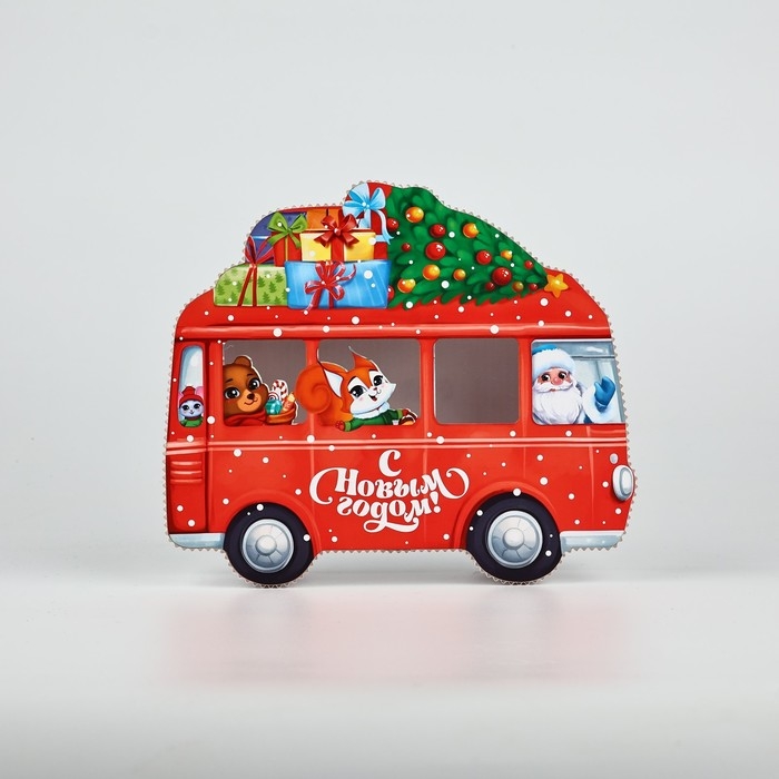 Коробка подарочная «Весёлая компания», 21 х 18 х 5 см, Новый год Коробка подарочная «Весёлая компания», 21 х 18 х 5 см, Новый год