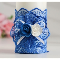 Комплект на стол молодожёнов "Гармония", синий Комплект на стол молодожёнов "Гармония", синий