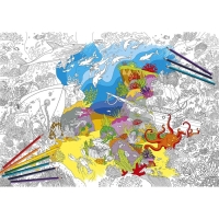 Плакат-раскраска &laquo;Подводный мир&raquo;, А1