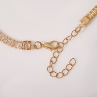 Колье &laquo;Драгоценность&raquo; прямоугольники узкие, цвет белый в золоте, 30 см