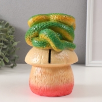 Копилка "ЗМЕЙКА НА ГРИБЕ"  18 х12 х 12 см.