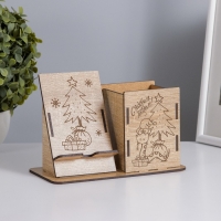 Органайзер настольный "Ёлочка и змейка" 18х12,5х9 см (набор 8 деталей) Органайзер настольный "Ёлочка и змейка" 18х12,5х9 см (набор 8 деталей)