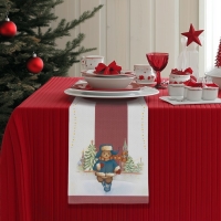 Дорожка новогодняя на стол Доляна &laquo;Московский мишка&raquo;, сервировочная, 180&times;30 см