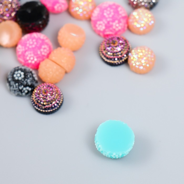 Декор для творчества пластик "Вязаные шарики" набор 24 шт 1х1х0,8 см