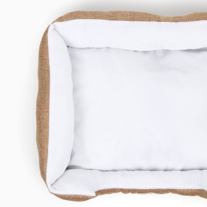 Лежанка для кошек и собак бежевая, 55х45х11 см