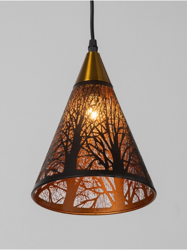 Светильник "Рэдклифф" (Деревья) 1х40Вт Е27 черный 18х18х26+100см