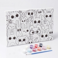 Картина по номерам для детей &laquo;Забавные зайчата&raquo;, 20 х 30 см