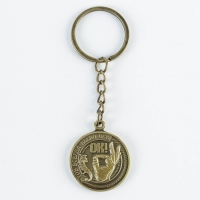 Брелок для ключей , металлический, оберег &laquo;Чтоб всегда было все ок&raquo; латунь, 3 х 3,5 х 2,5 см